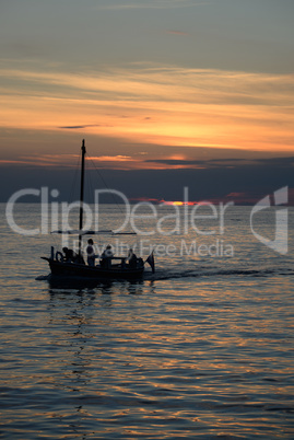 Boot, abends