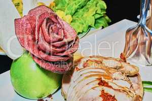 Rose cut from beet
