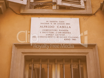 Alfredo Casella house vintage