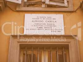Alfredo Casella house vintage