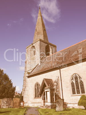 St Mary Magdalene church in Tanworth in Arden vintage