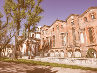 Sant Eustorgio church Milan vintage