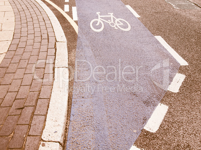 Bike lane sign vintage