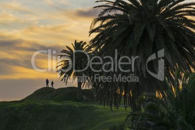 Sunset Time at Parque Rodo Park in Montevideo Uruguay