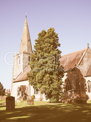 St Mary Magdalene church in Tanworth in Arden vintage