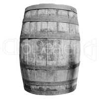 Black and white Wooden barrel cask