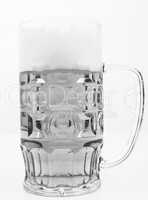 Black and white Lager beer glass