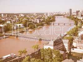 Aerial view of Frankfurt vintage