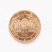 Austrian 20 cent coin vintage