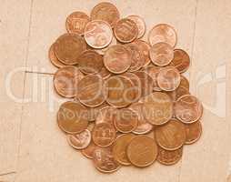 Euro coins vintage