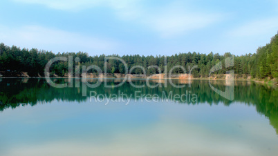 beautiful lake in the forest