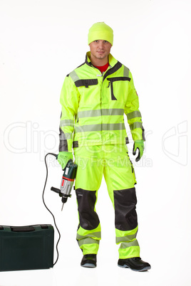 Man In The Uniform with The Electric Drill