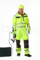 Man In The Uniform with The Electric Drill