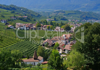 Frangart Blick ins Etschtal - Frangarto view to Val d Adige