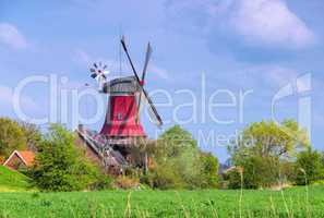 Greetsiel Rote Muehle - Greetsiel red windmill 01