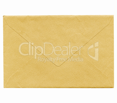 Green envelope isolated vintage