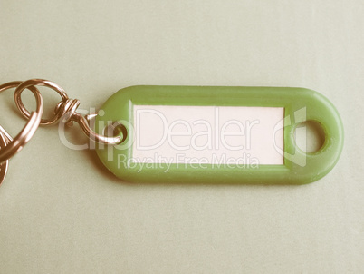 Green keyring vintage