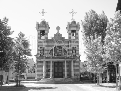 Black and white Church of St Elizabeth