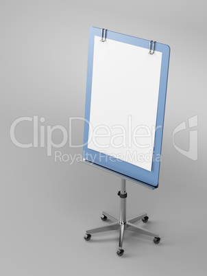 Flip chart on gray