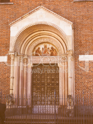 Sant Eustorgio church Milan vintage