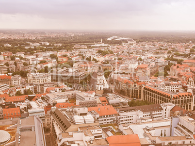 Leipzig aerial view vintage