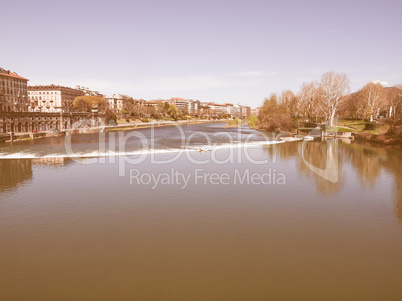 River Po Turin vintage