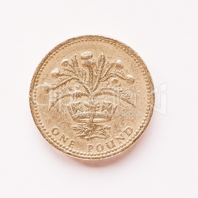 UK 1 Pound coin vintage