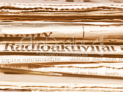 Newspapers vintage