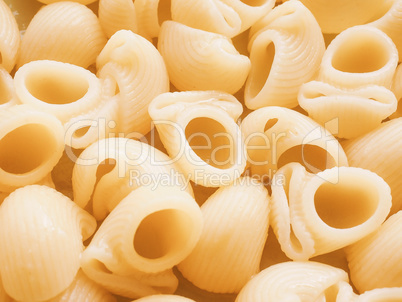 Retro looking Lumache pasta food