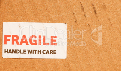 Fragile sign vintage