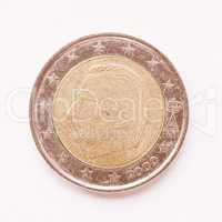 Belgian 2 Euro coin vintage