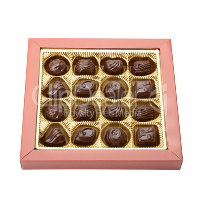 variety of chocolates in box