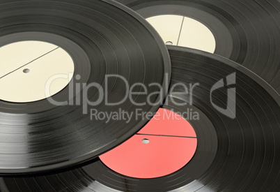 Vinyl discs isolated on white