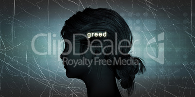 Woman Facing Greed