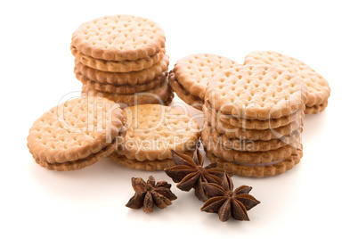 Sandwich biscuits with vanilla filling