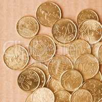 Euro coins vintage