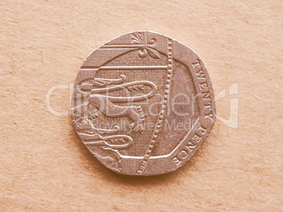 20 Pence coin vintage