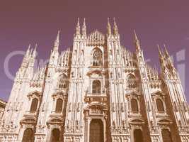 Retro looking Milan Cathedral