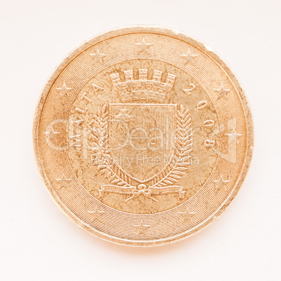 Maltese Euro coin vintage