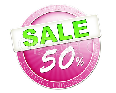 sale button 50%