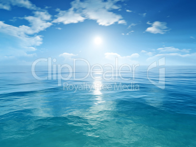 blue sky ocean