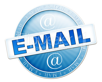 e-mail button blue