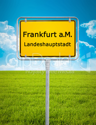 city sign of Frankfurt