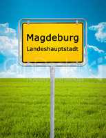 city sign of Magdeburg