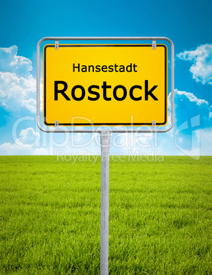 city sign of Rostock
