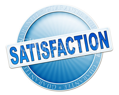 satisfaction button blue