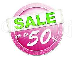 sale button up to 50%