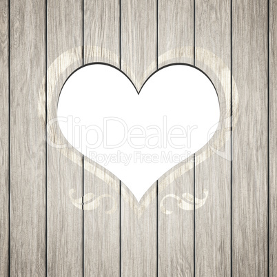 wooden heart frame