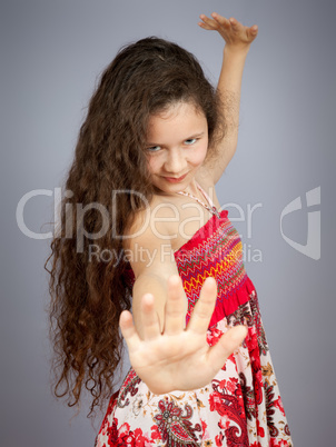 young girl dancing