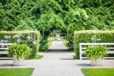 path at Castle Nymphenburg Munich Bavaria Germany